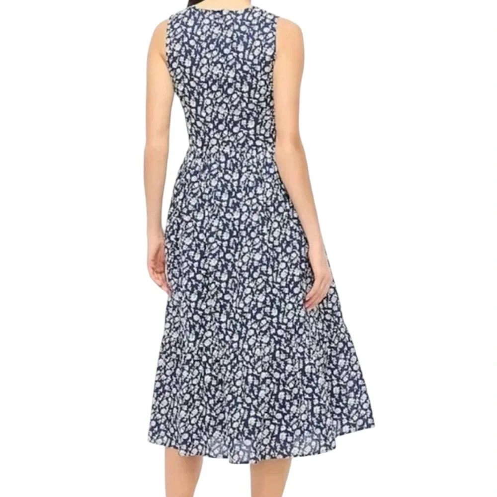 *NWOT* J. Crew Printed Smocked Tiered Midi/Maxi Dress - Picture 3 of 16